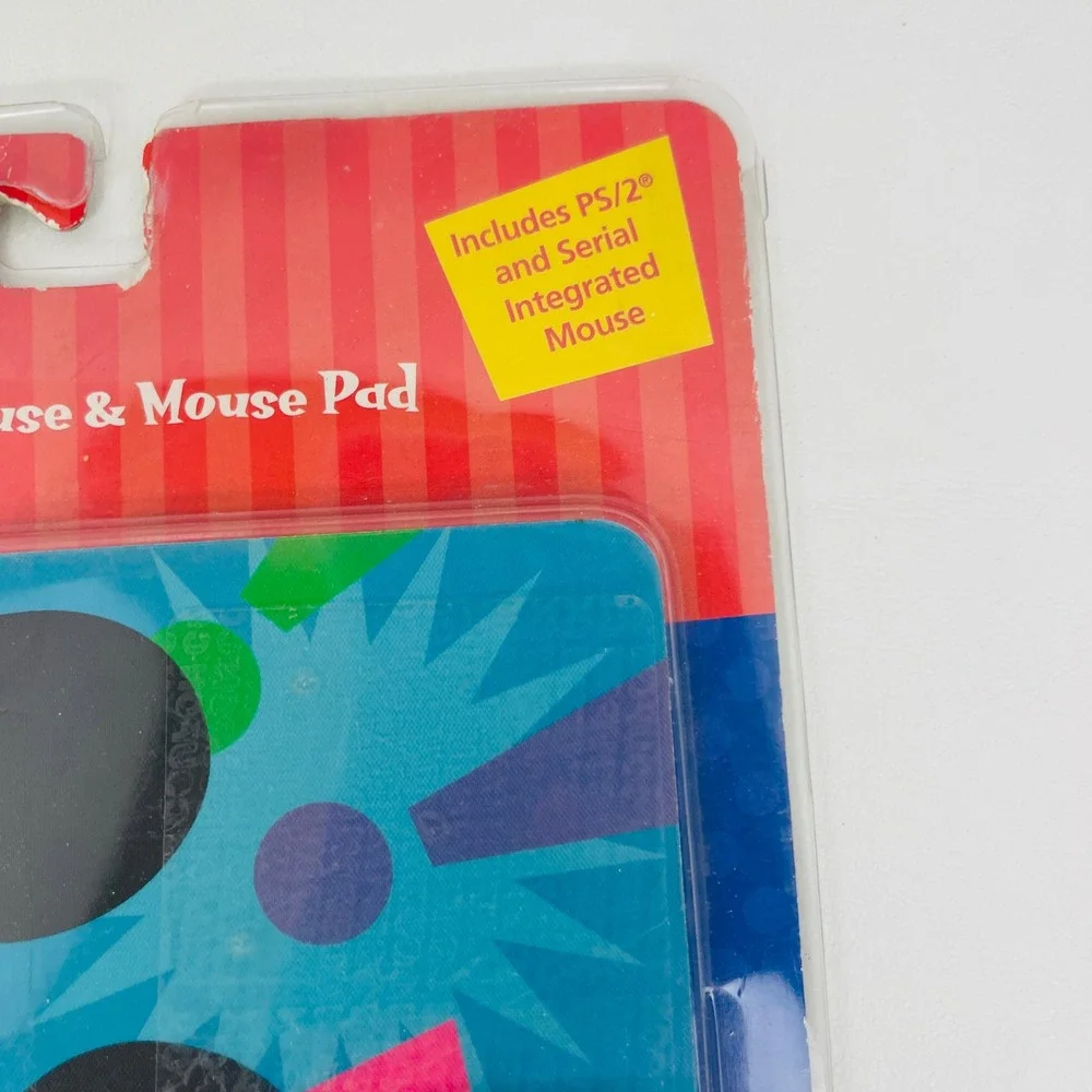 Disney Mickey Mouse Computer Mouse Mouse Pad Blue PS 2 Serial Vintage Repackaged